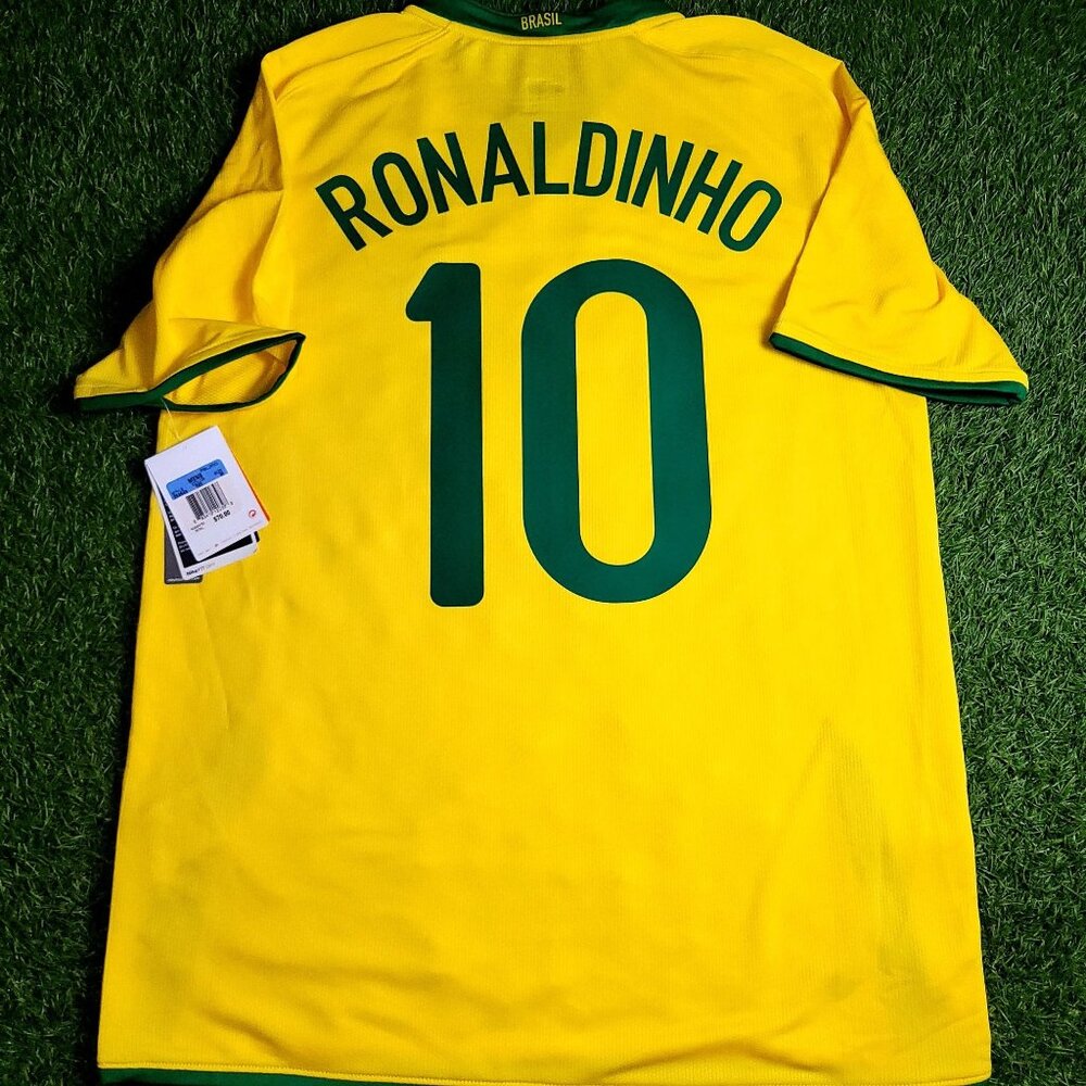 Ronaldinho Nike Brazil 2008 Soccer Jersey Shirt BNWT M SKU# 258949-703
